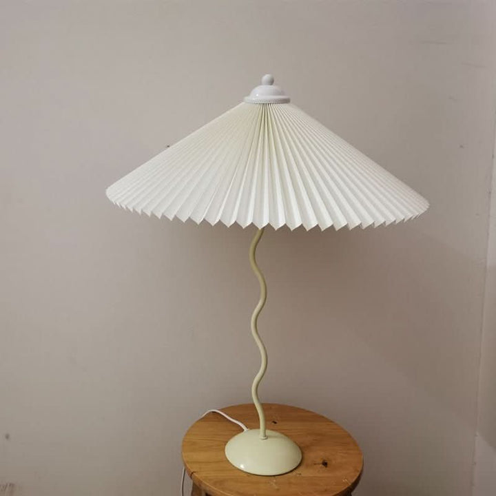 Squiggle Umbrella Table Lamp – Modern Twirl Design with Chrome Finish | Kalsten