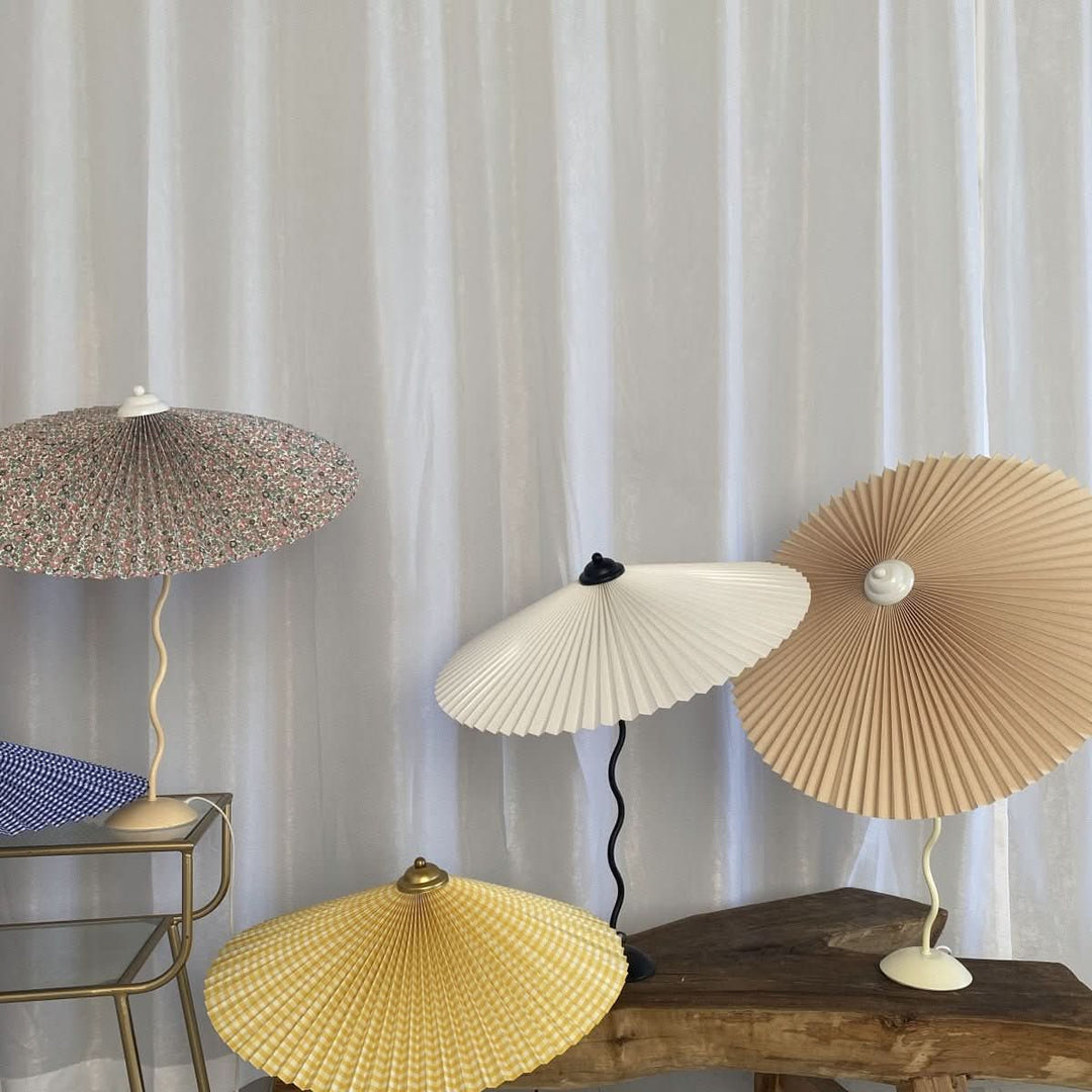 Squiggle Umbrella Table Lamp – Modern Twirl Design with Chrome Finish | Kalsten