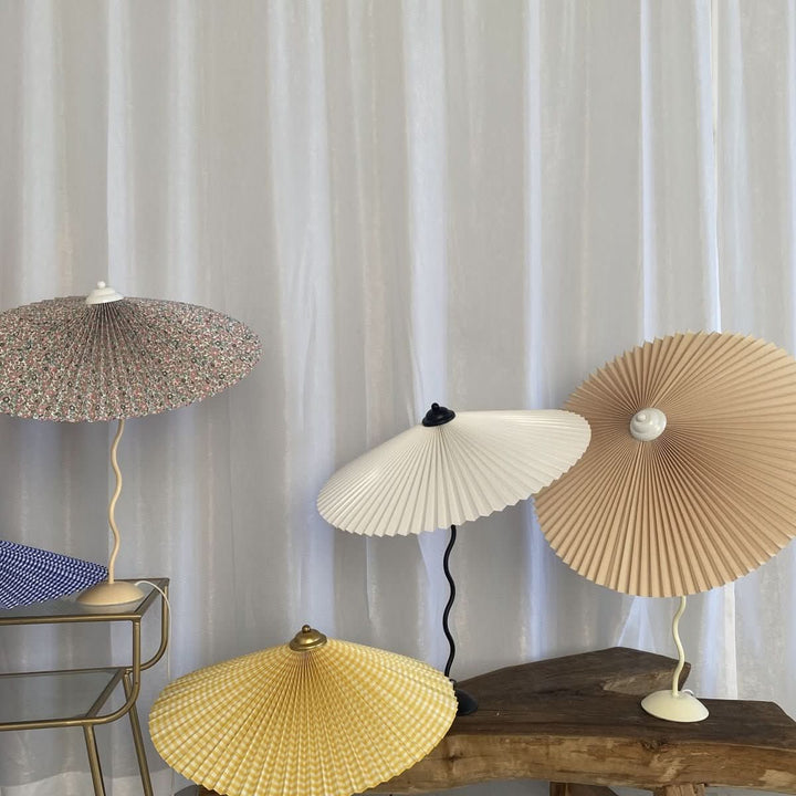 Squiggle Umbrella Table Lamp – Modern Twirl Design with Chrome Finish | Kalsten