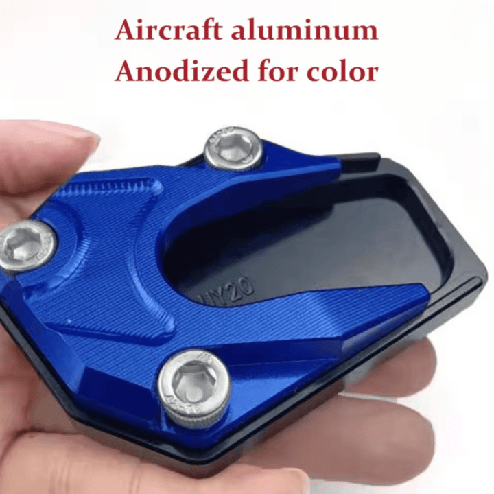 Kalsten | STABILIRIDE – Aluminum Motorcycle Kickstand Pad for Secure Parking