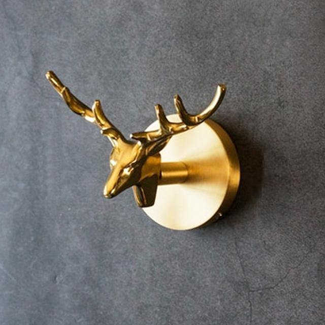 Golden Brass Wall Hooks – Handmade Animal Designs for Stylish Wall Decoration | Kalsten