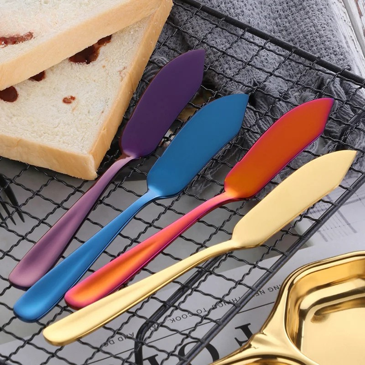 Stainless Steel Butter Knife Colorful Dessert Jam Cream Cheese Spreader | Kalsten