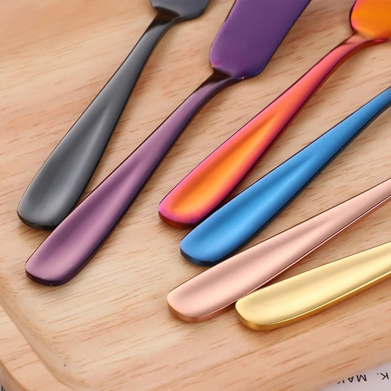 Stainless Steel Butter Knife Colorful Dessert Jam Cream Cheese Spreader | Kalsten