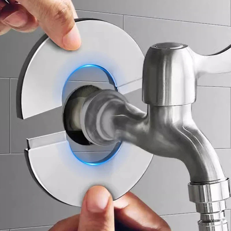 Stainless Steel Faucet Cover Self-Adhesive Faucet Shower Water Pipe | Kalsten