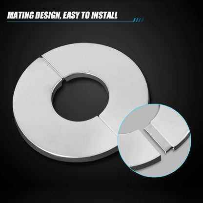Stainless steel self-adhesive faucet cover for shower water line | Brehn