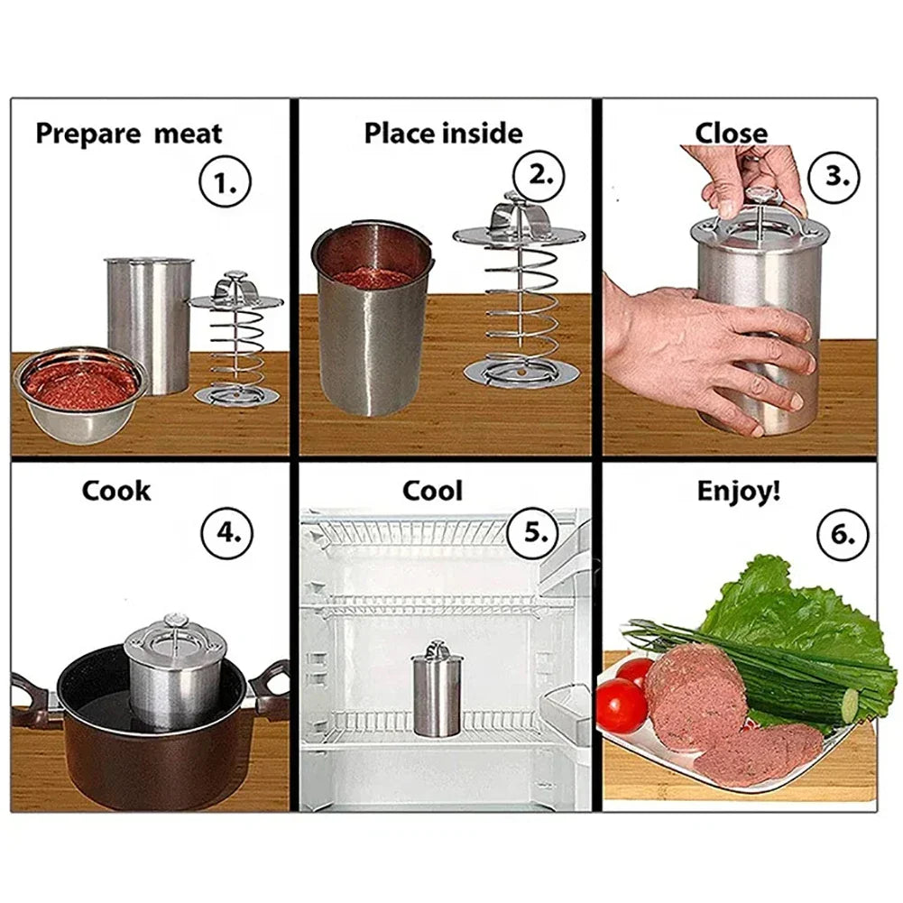 Stainless Steel Ham Maker Meat Press Cooker Mold with Thermometer | Kalsten