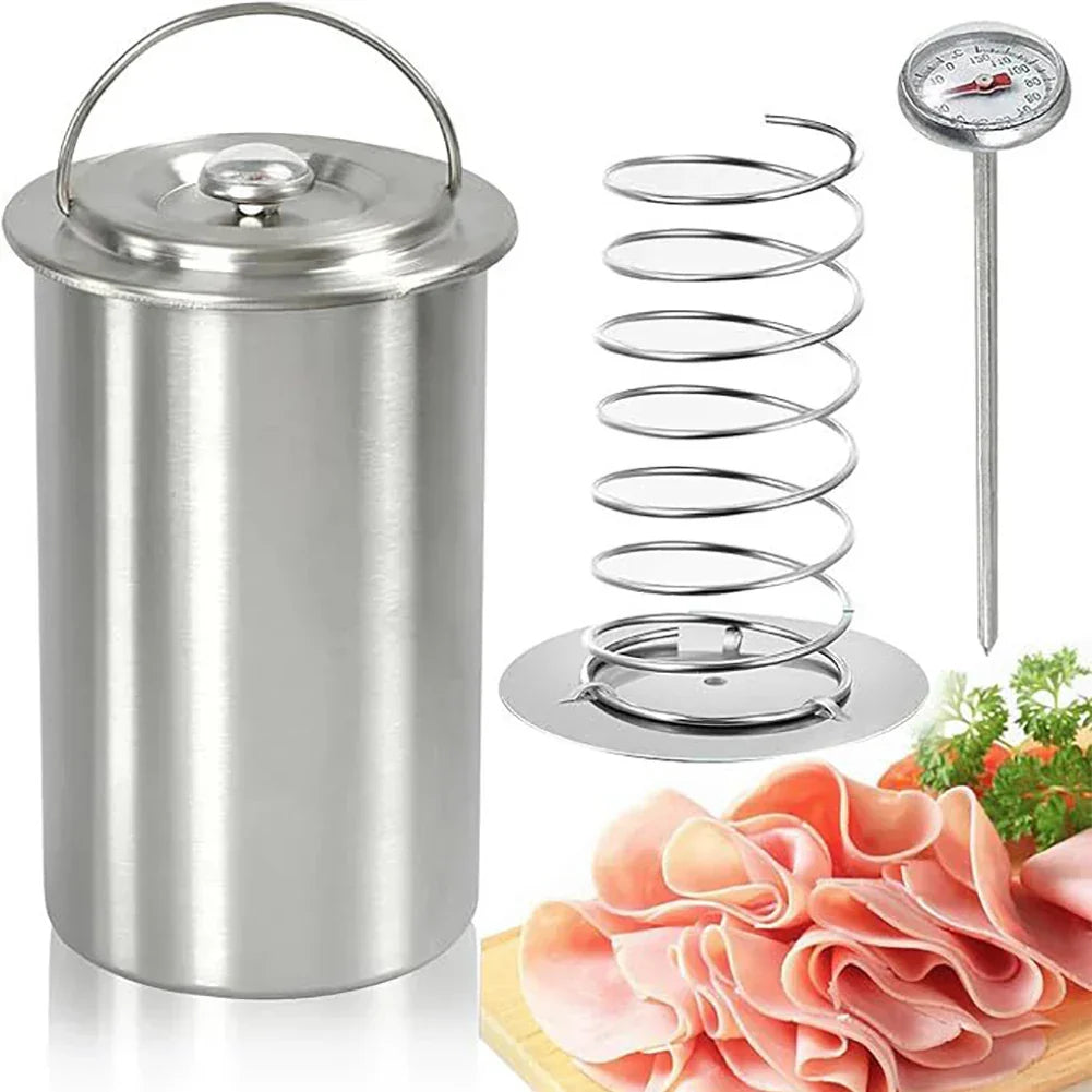 Stainless Steel Ham Maker Meat Press Cooker Mold with Thermometer | Kalsten