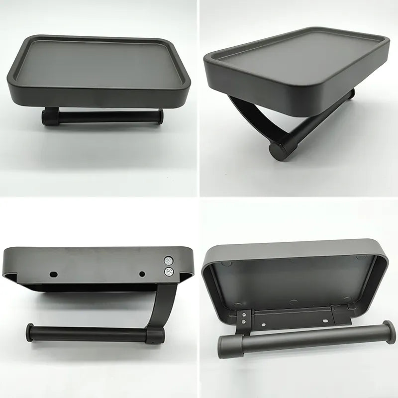 Kalsten | Stalux Toilet Roll Holder with Shelf