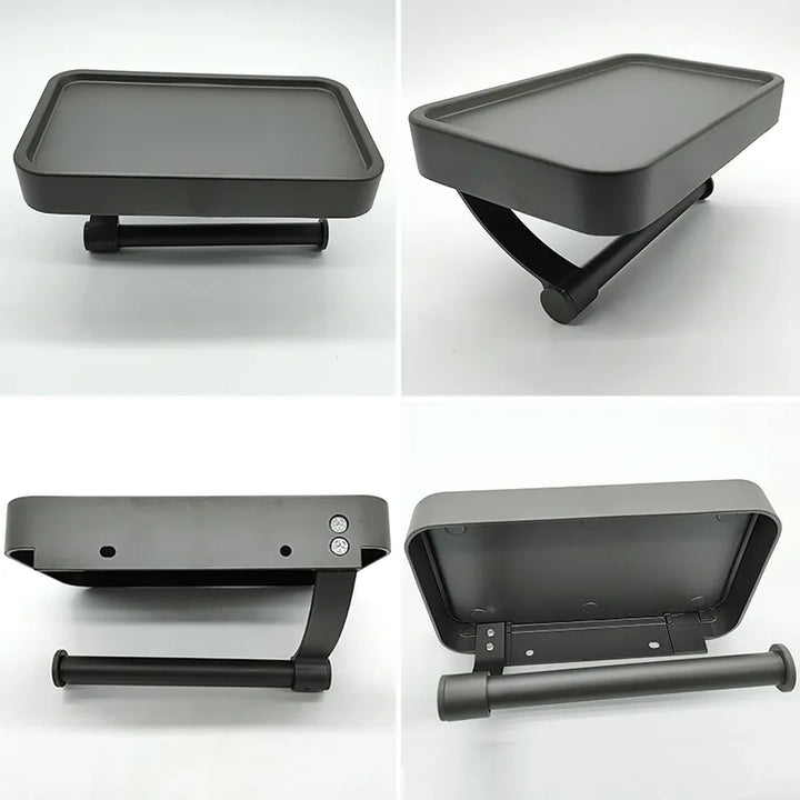 Kalsten | Stalux Toilet Roll Holder with Shelf