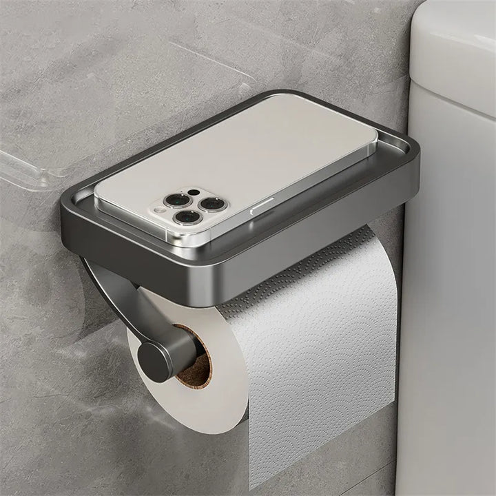 Kalsten | Stalux Toilet Roll Holder with Shelf