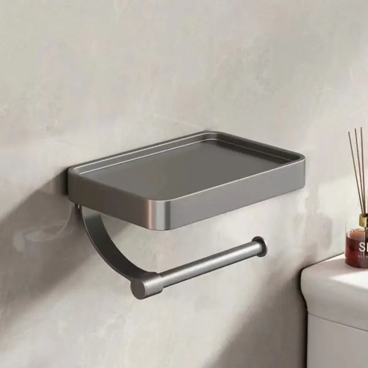 Kalsten | Stalux Toilet Roll Holder with Shelf