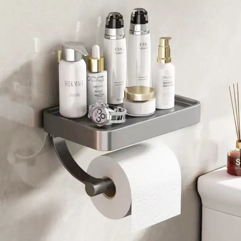Kalsten | Stalux Toilet Roll Holder with Shelf