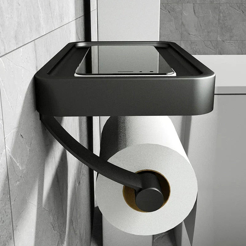 Kalsten | Stalux Toilet Roll Holder with Shelf