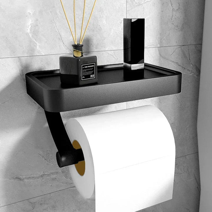 Kalsten | Stalux Toilet Roll Holder with Shelf