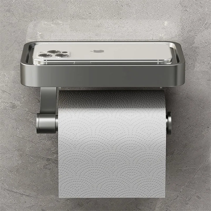 Kalsten | Stalux Toilet Roll Holder with Shelf