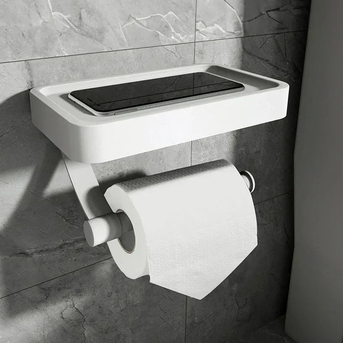 Kalsten | Stalux Toilet Roll Holder with Shelf