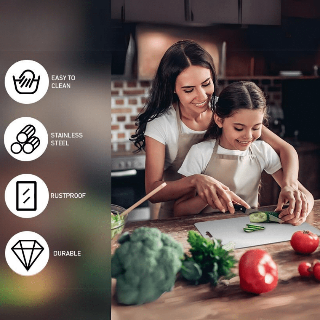 Skanto | STEELCUT – Premium Stainless Steel Cutting Board for Hygienic and Durable Use