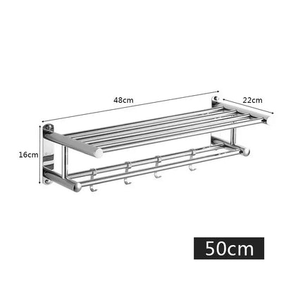 Skanto | Skanto SteelRack Stainless Steel Towel Holder – Space-Saving Wall Mount with Modern Minimalist Design for Bathrooms and Kitchens