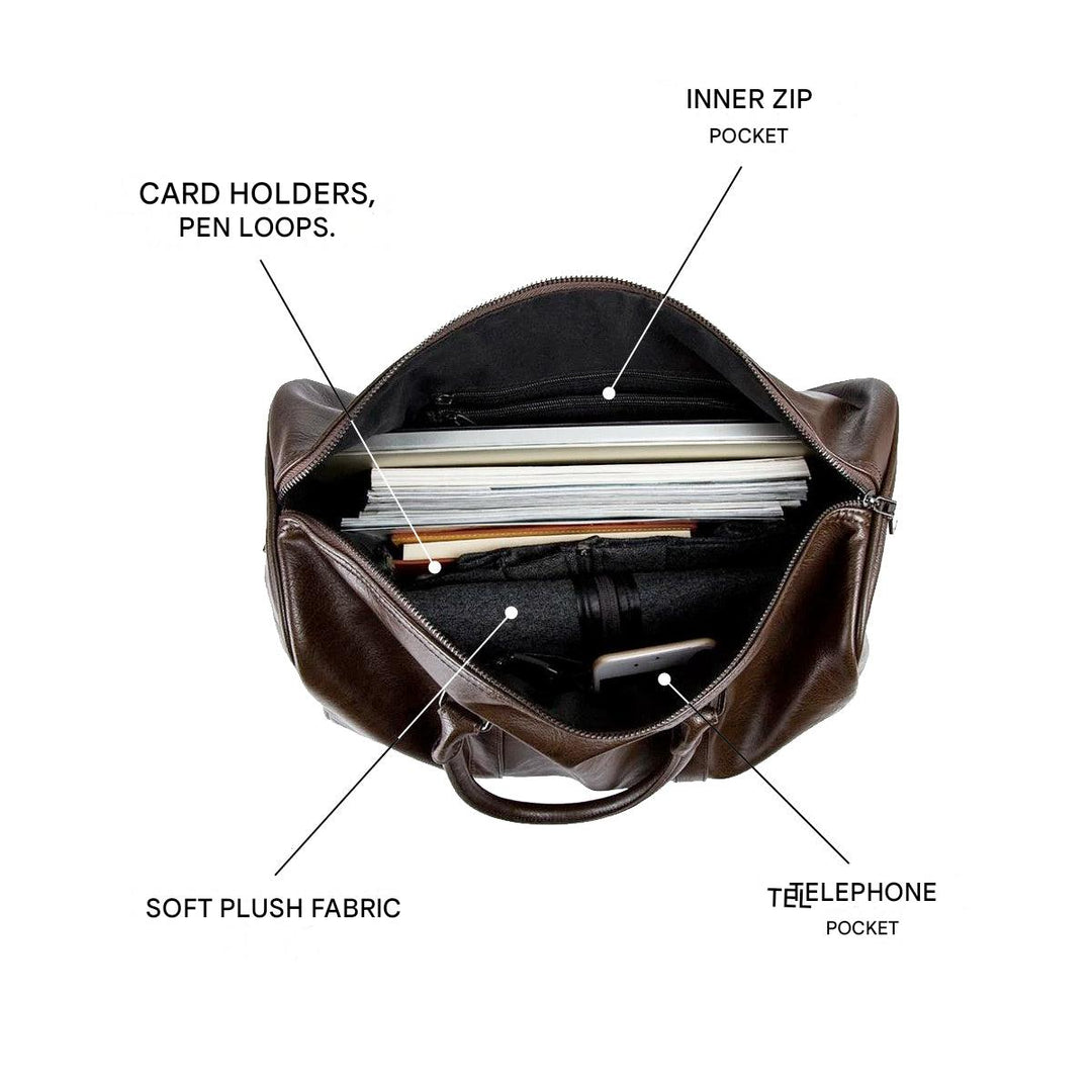 Large-Capacity Leather Travel Duffel – Lightweight & Durable Carry-On Bag | Kalsten