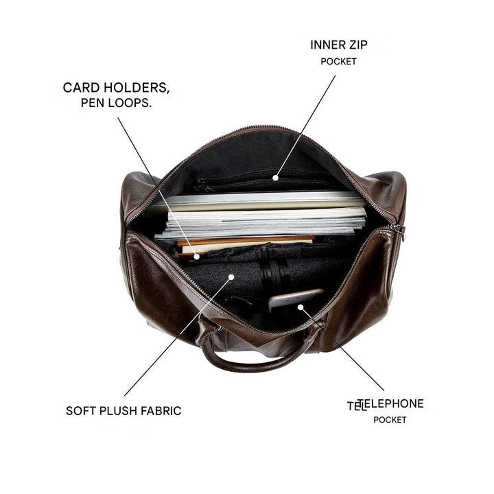 Large-Capacity Leather Travel Duffel – Lightweight & Durable Carry-On Bag | Kalsten