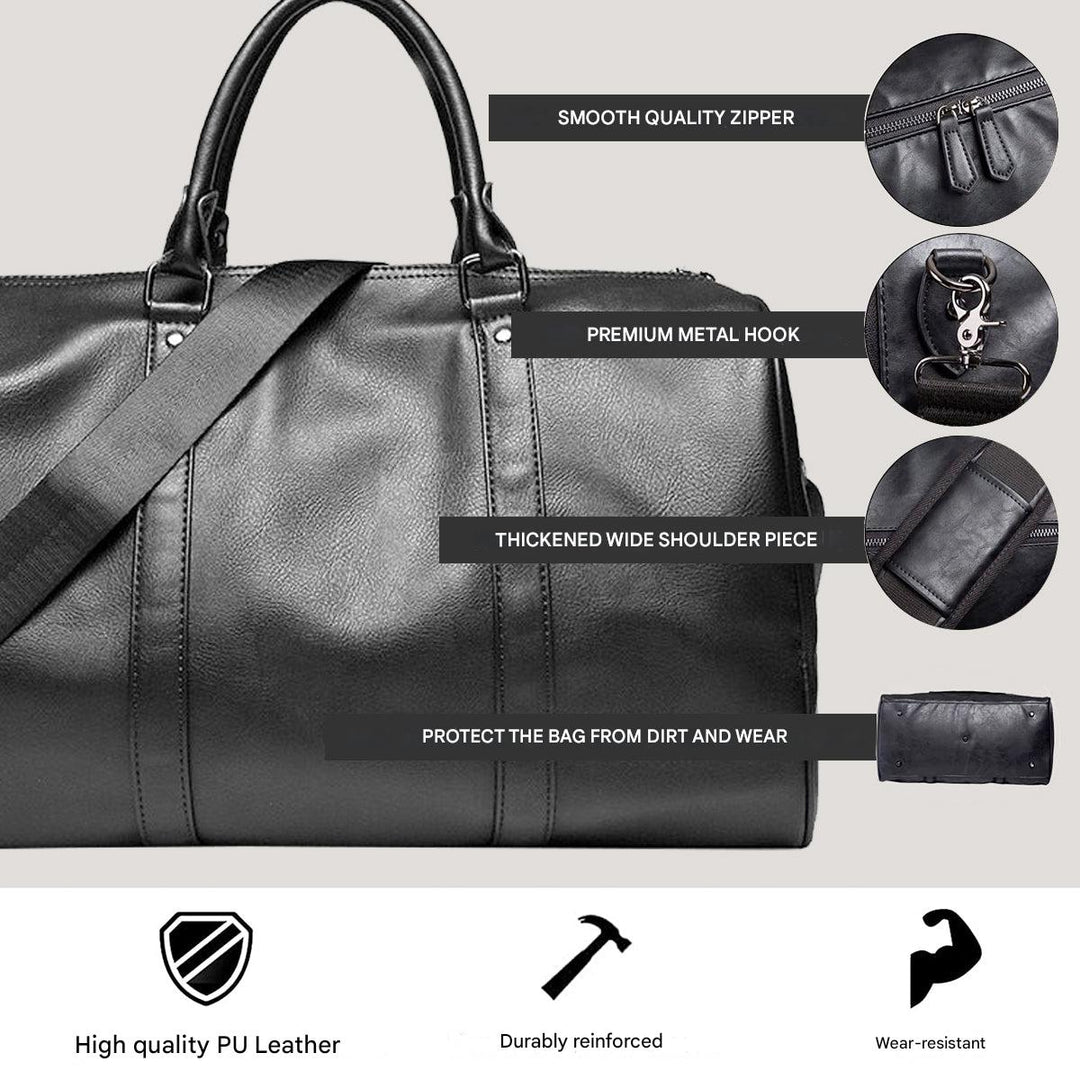 Large-Capacity Leather Travel Duffel – Lightweight & Durable Carry-On Bag | Kalsten