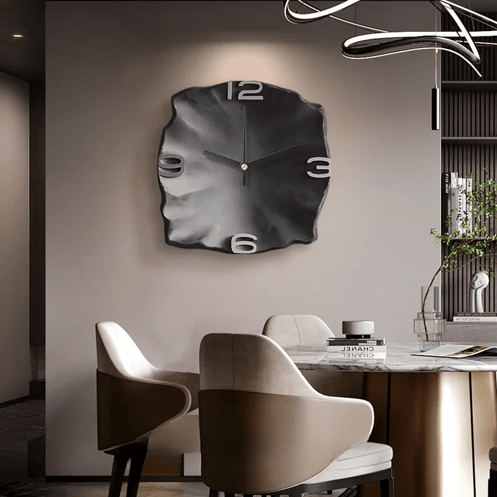 Kalsten | StoneAura – Modern Sandstone-Effect Wall Clock with Silent Quartz