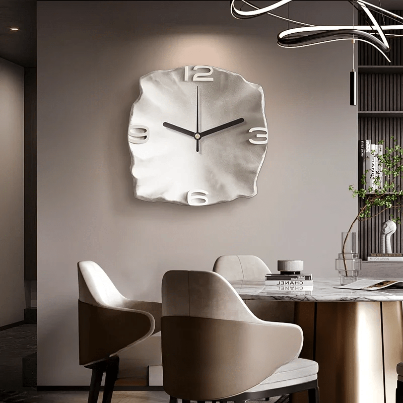 Kalsten | StoneAura – Modern Sandstone-Effect Wall Clock with Silent Quartz