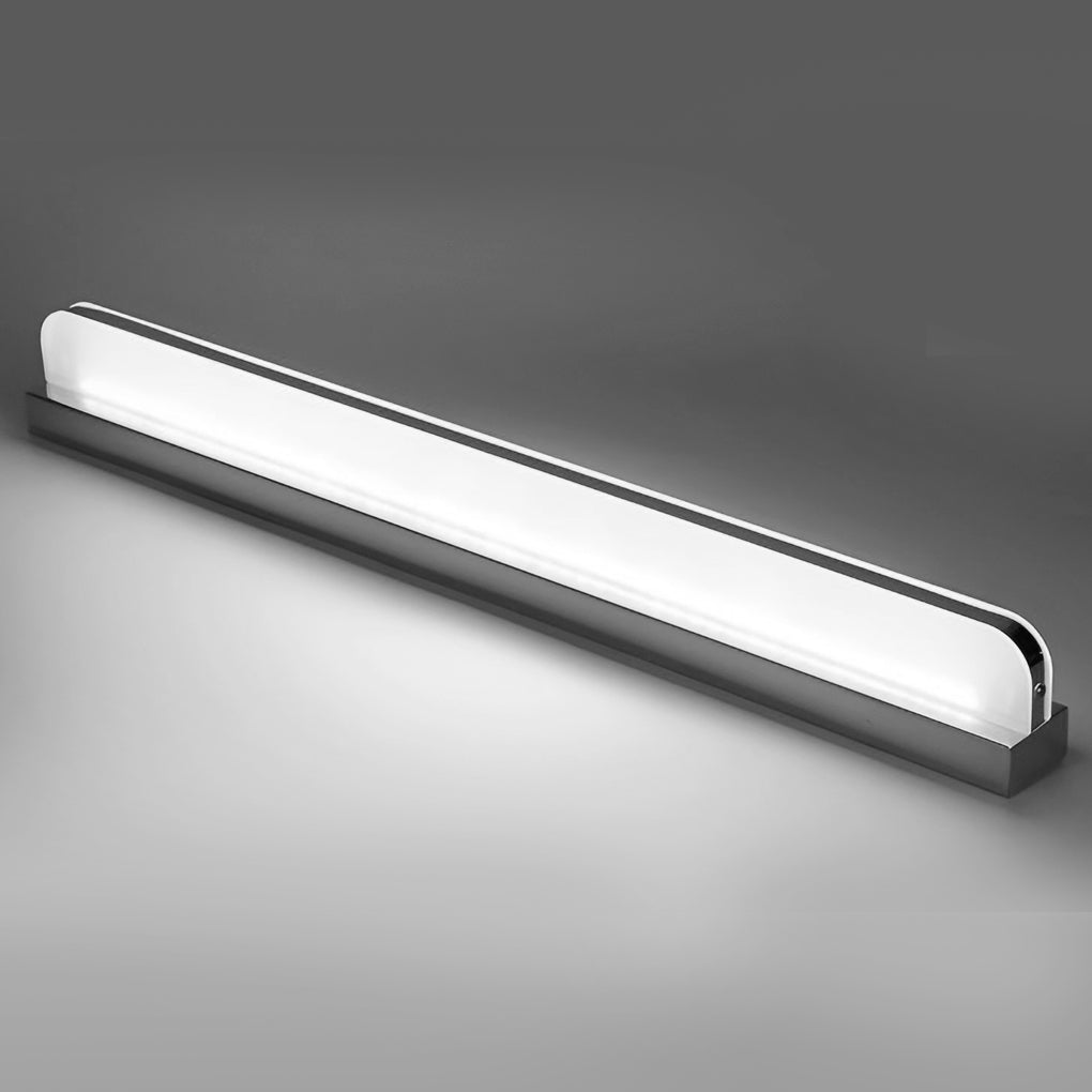 LED Bathroom Vanity Light with Wall-Mounted Panel and Polished Iron Trim | Kalsten