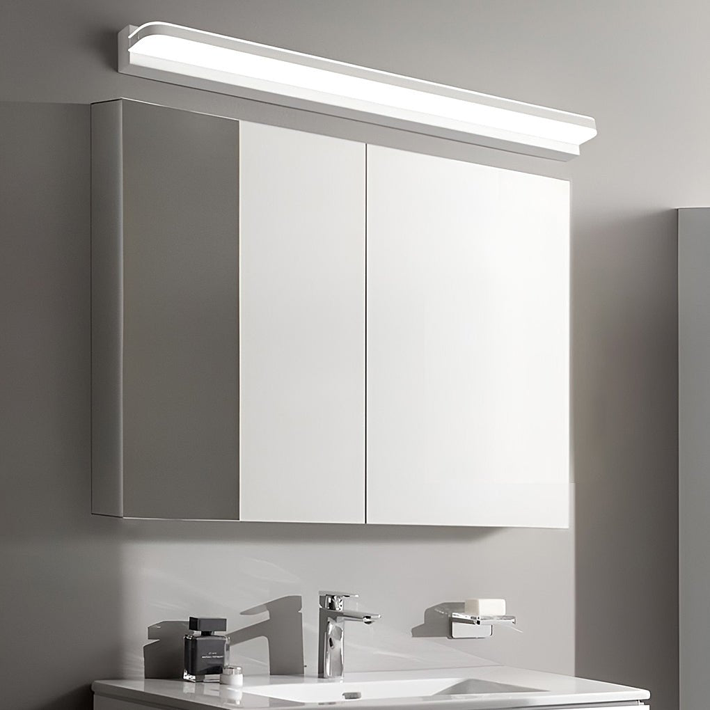 LED Bathroom Vanity Light with Wall-Mounted Panel and Polished Iron Trim | Kalsten
