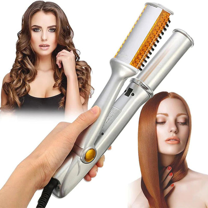 Kalsten | STYLESPIN – 2-in-1 Rotating Hair Brush with Adjustable Heat Settings