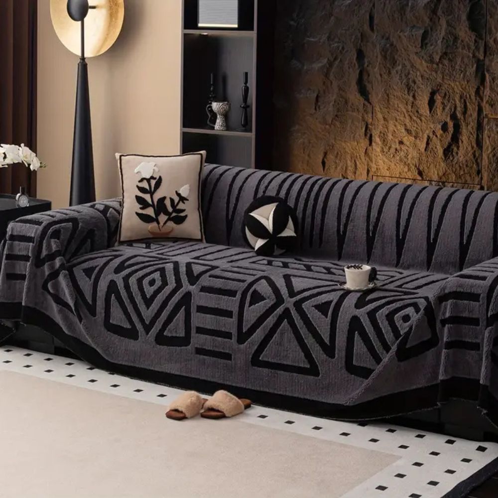 Modern Geometric Cotton Sofa Cover Kalsten