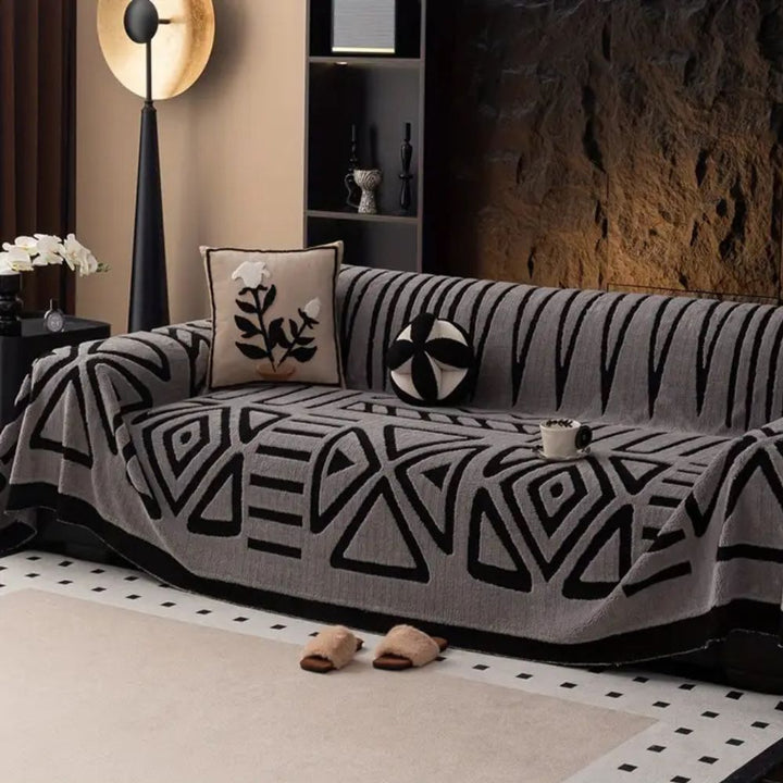 Modern Geometric Cotton Sofa Cover Kalsten