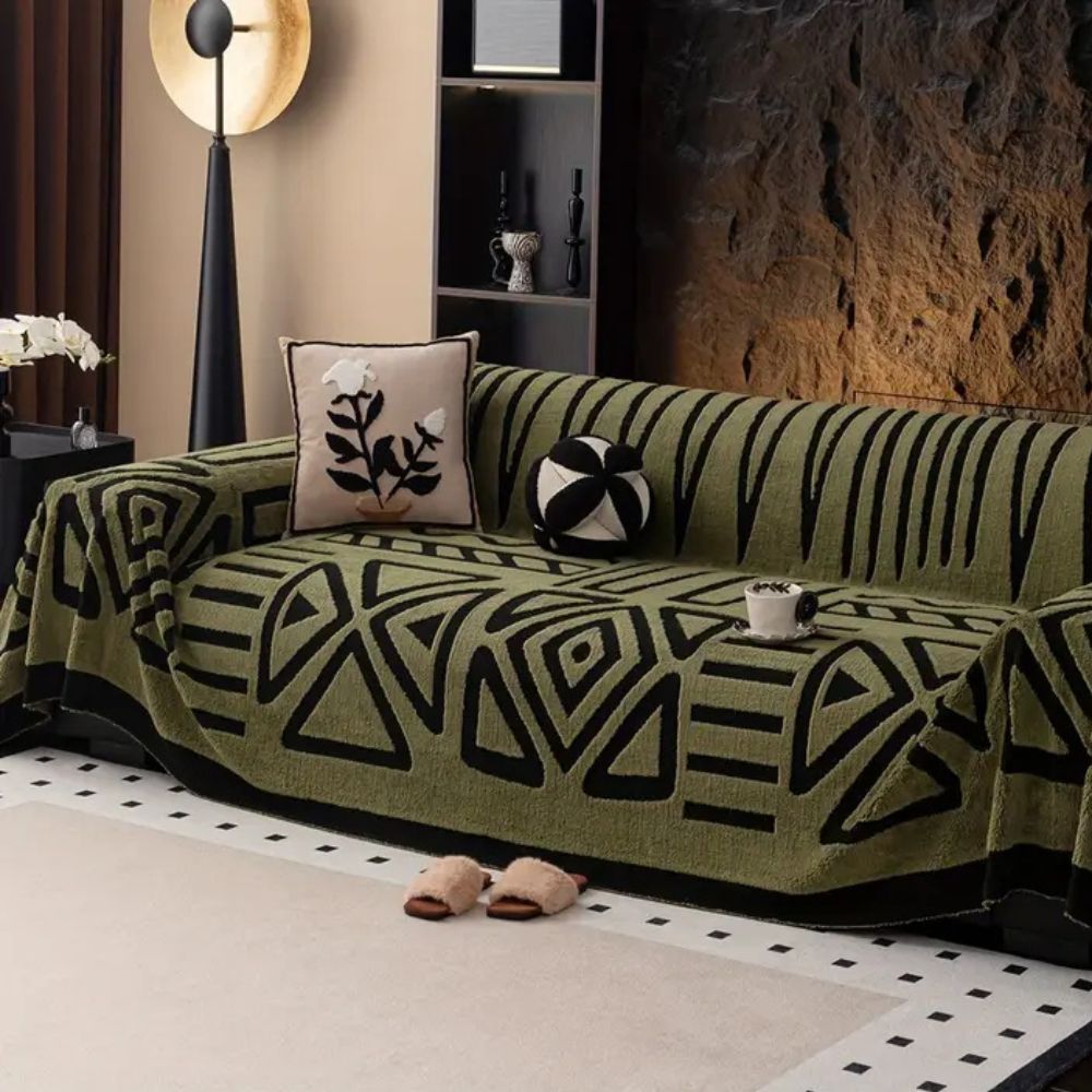 Modern Geometric Cotton Sofa Cover Kalsten