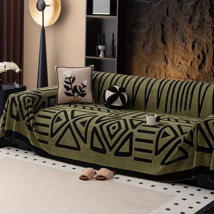 Modern Geometric Cotton Sofa Cover Kalsten
