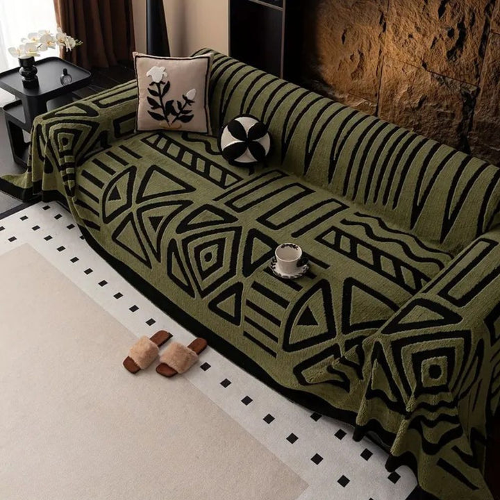 Modern Geometric Cotton Sofa Cover Kalsten
