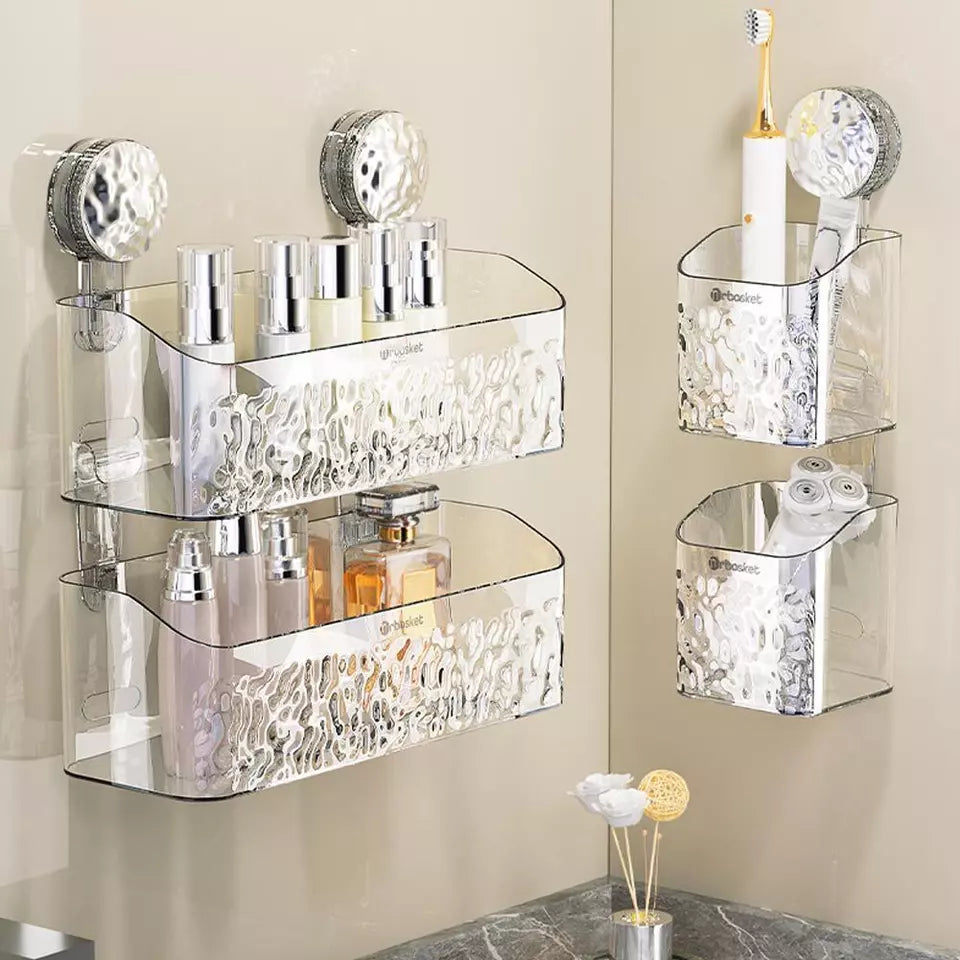 Acrylic Suction Shower Storage Shelf Kalsten