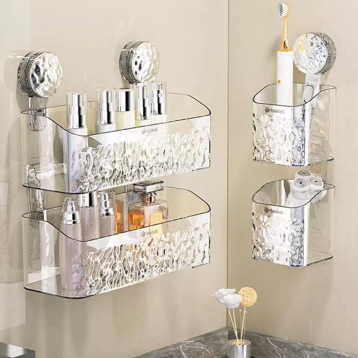 Acrylic Suction Shower Storage Shelf Kalsten