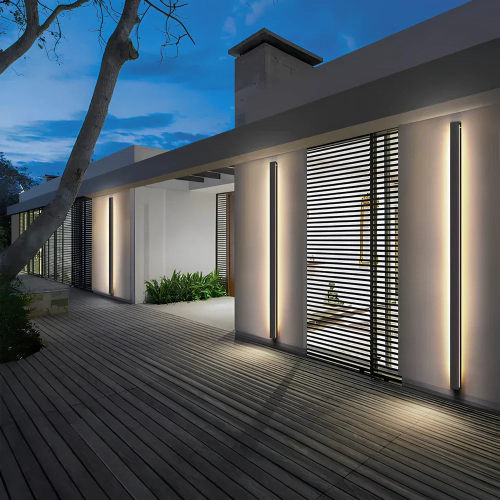 Aluminium Black LED Outdoor Wall Lamp Kalsten
