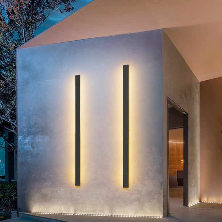 Aluminium Black LED Outdoor Wall Lamp Kalsten