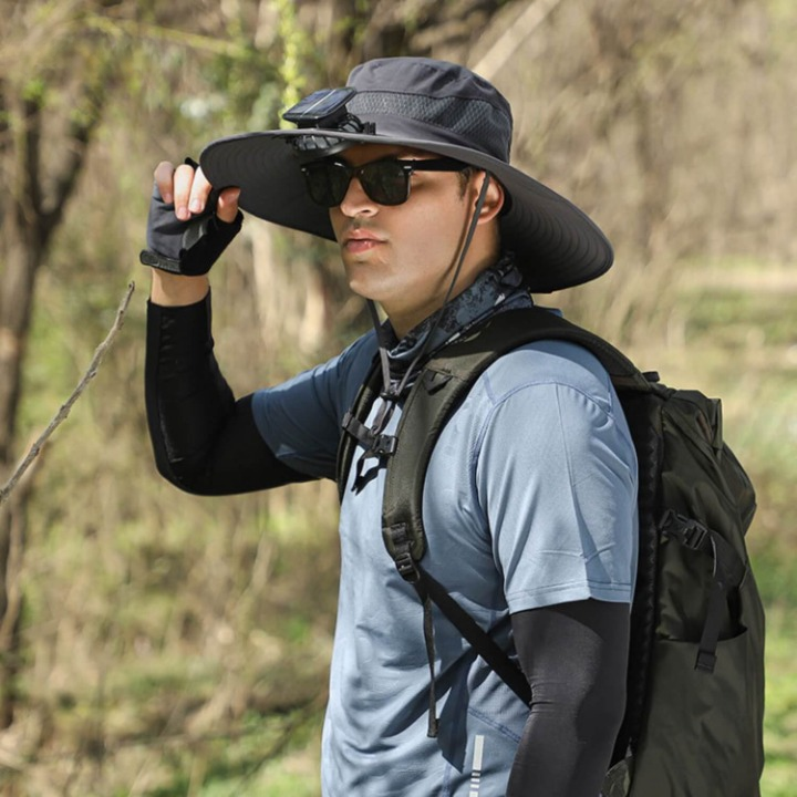 Solar energy hat with fan and UV protection - SolarCool VentiHat | Kalsten