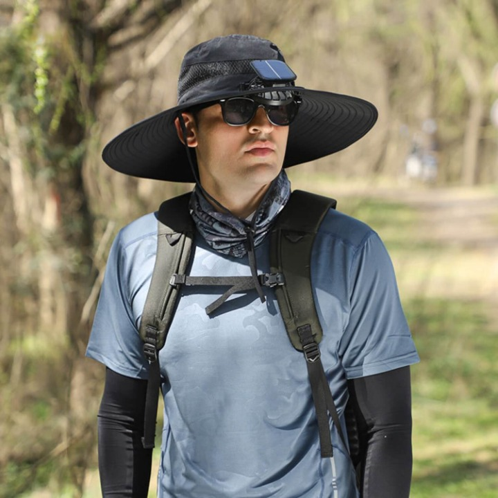 Solar energy hat with fan and UV protection - SolarCool VentiHat | Kalsten