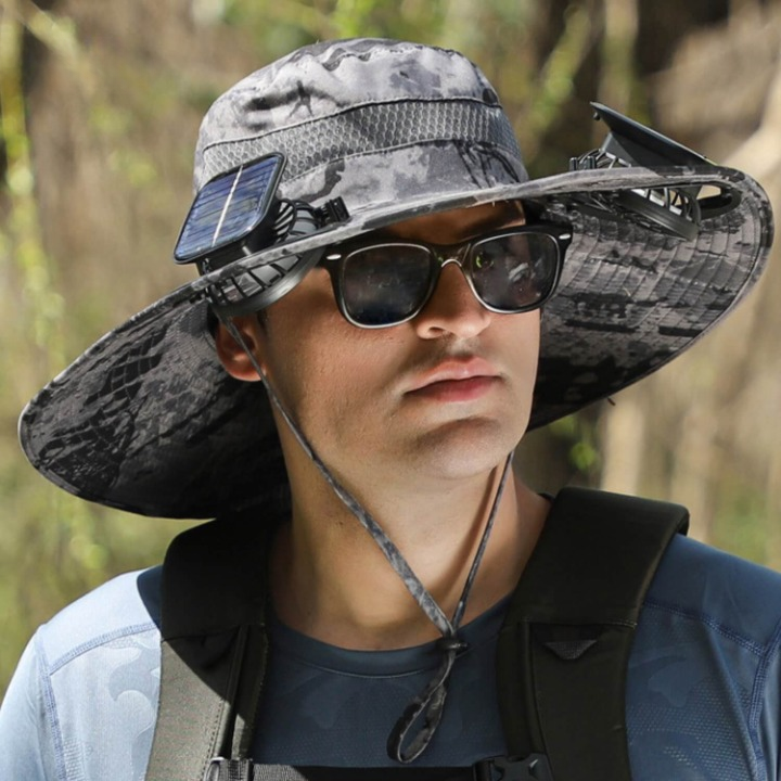 Solar energy hat with fan and UV protection - SolarCool VentiHat | Kalsten
