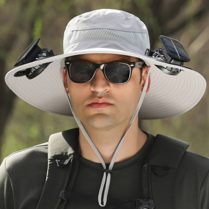 Solar-Powered Hat with Fan and UV Protection - SolarCool VentiHat | Kalsten