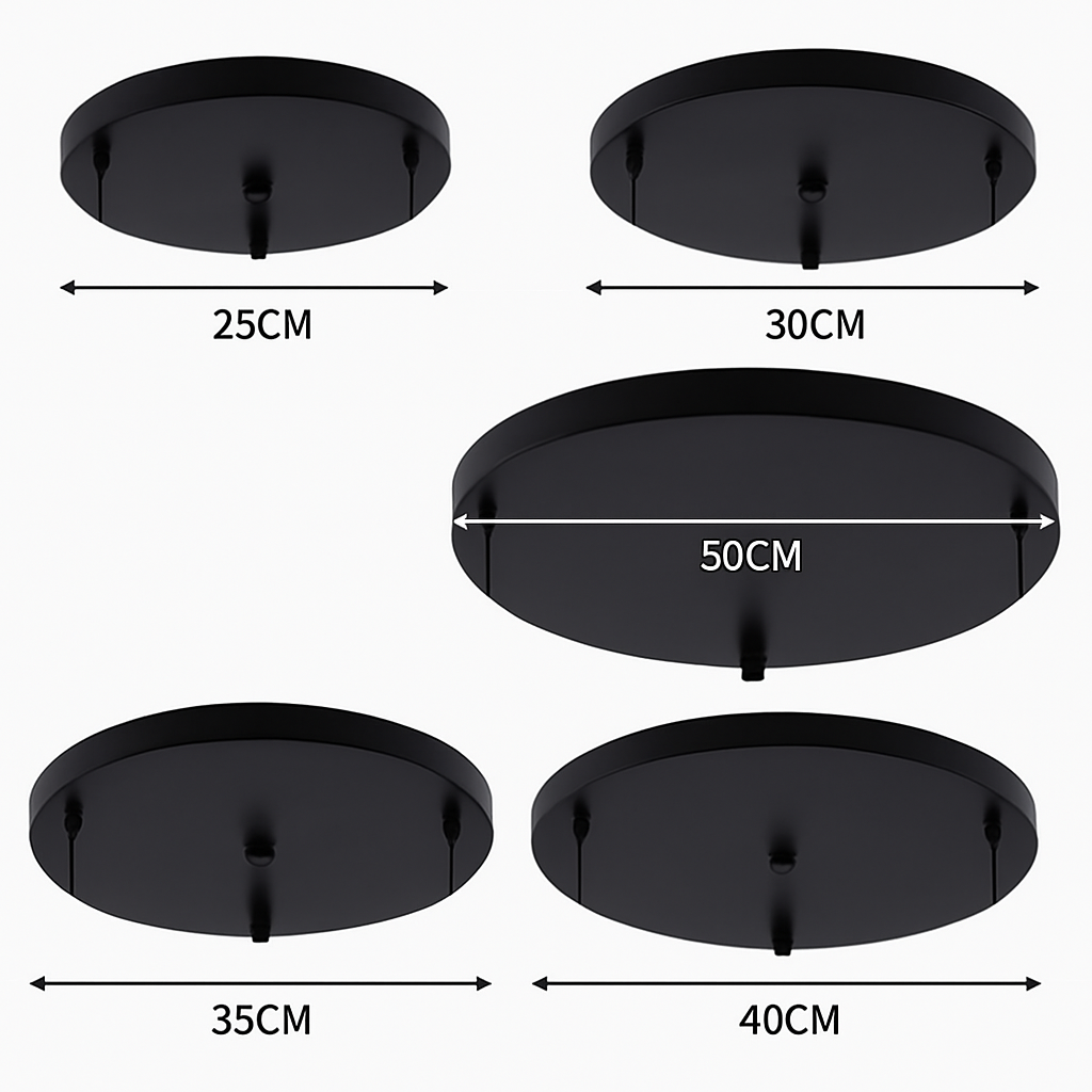 Pendant Light Mounting Bracket Metal 4 in (10.0 cm) Round Base Adjustable Wire Ceiling Living Room Bedroom Kitchen Dining Room | Kalsten