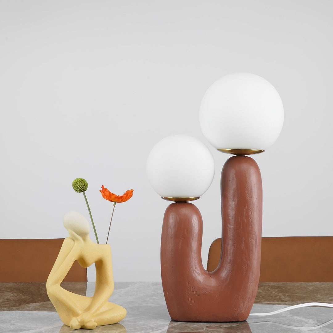 Contemporary Style Table Lamp with Natural Accent | Kalsten