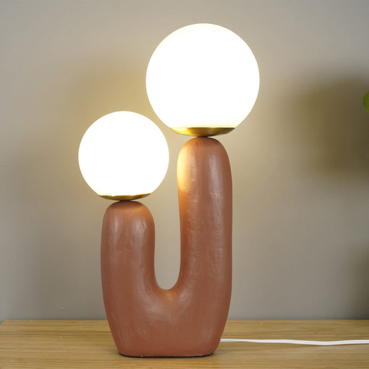 Contemporary Style Table Lamp with Natural Accent | Kalsten