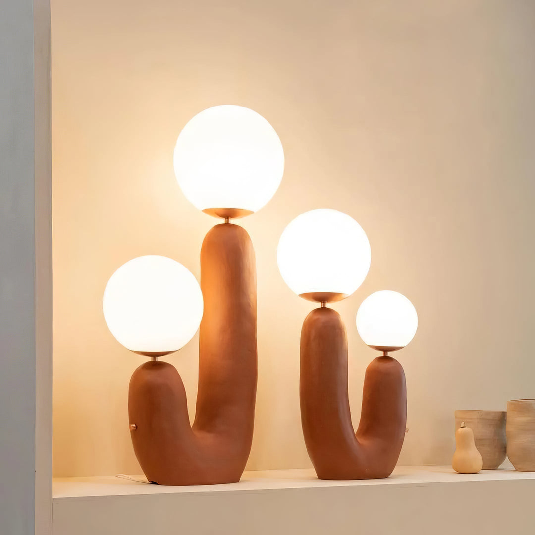 Contemporary Style Table Lamp with Natural Accent | Kalsten