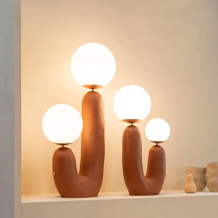 Contemporary Style Table Lamp with Natural Accent | Kalsten