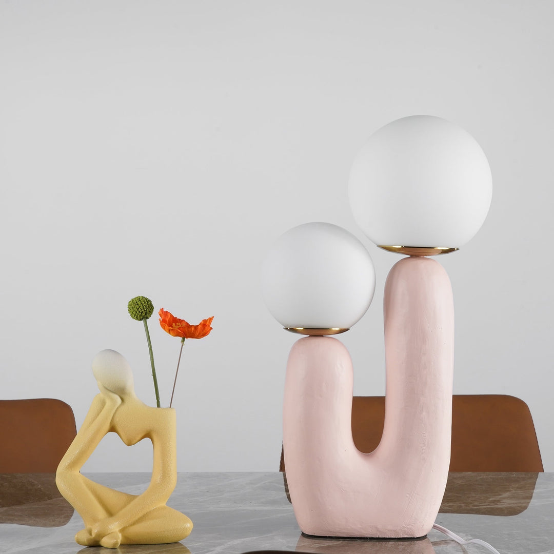 Contemporary Style Table Lamp with Natural Accent | Kalsten