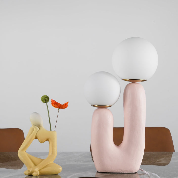 Contemporary Style Table Lamp with Natural Accent | Kalsten